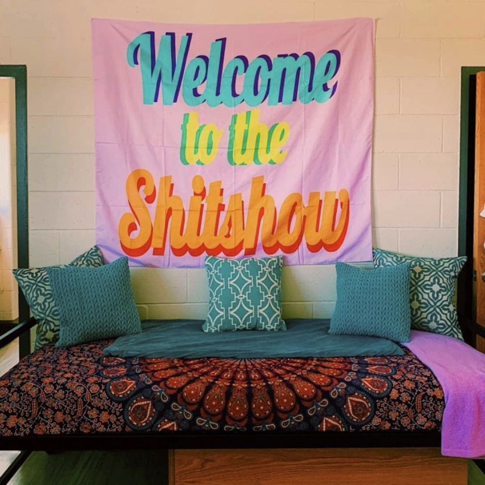 Welcome to the Shitshow boutique tapestry